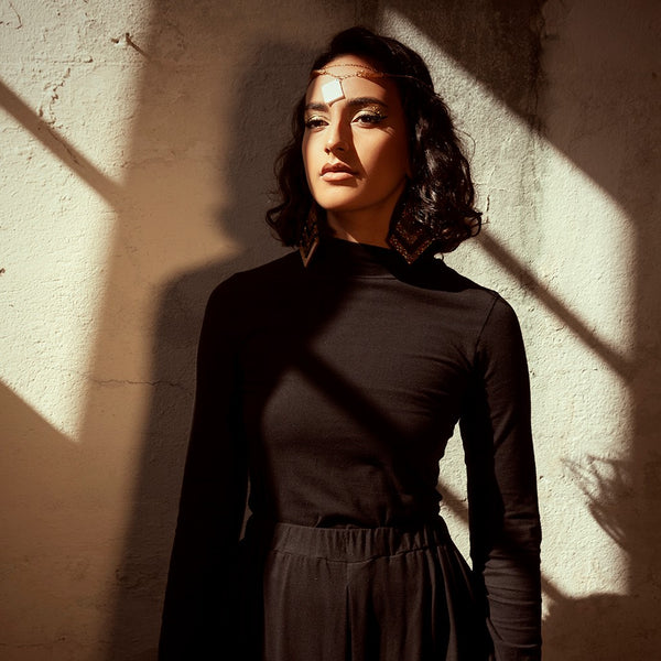 BLACK ORGANIC COTTON SKIVVY 150gsm