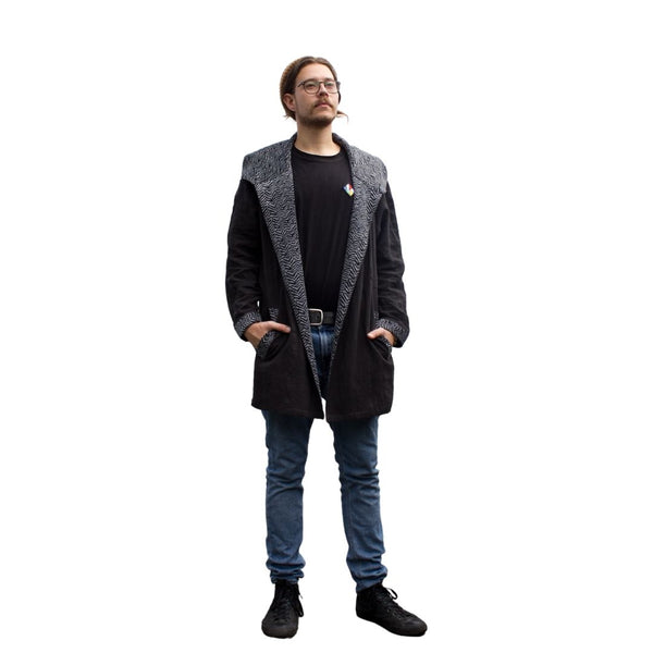FIERCE PEACE LINEN JACKET by Genkstasy. Oversized ethically made linen jacket.