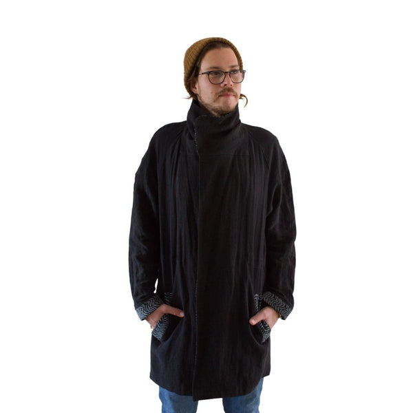 Fierce Peace Linen Jacket by Genkstasy. Oversized ethically made linen jacket.