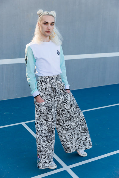 FRESH BOSS L/S T - GENKSTASY HAND PRINTED LONG SLEEVE T