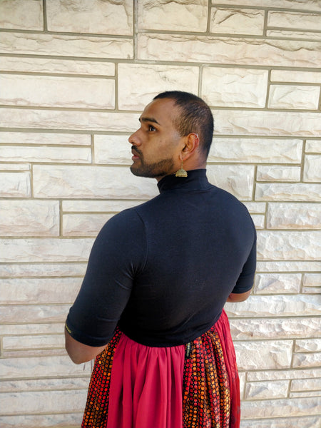 ORGANIC CROPPED SKIVVY with HALF SLEEVE