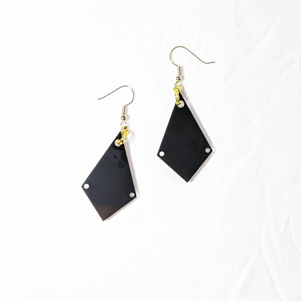 BLACK AND GOLD EARRINGS