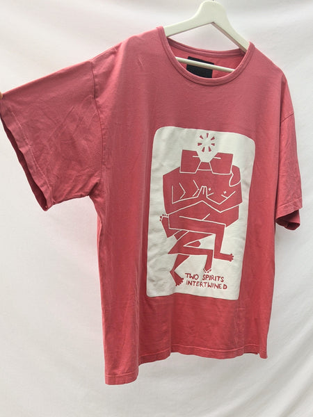'TWO SPIRITS' STONE WASH TEE