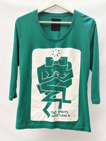 'TWO SPIRITS' STONE WASH TEE