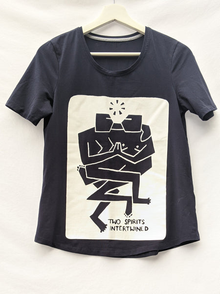 'TWO SPIRITS' STONE WASH TEE