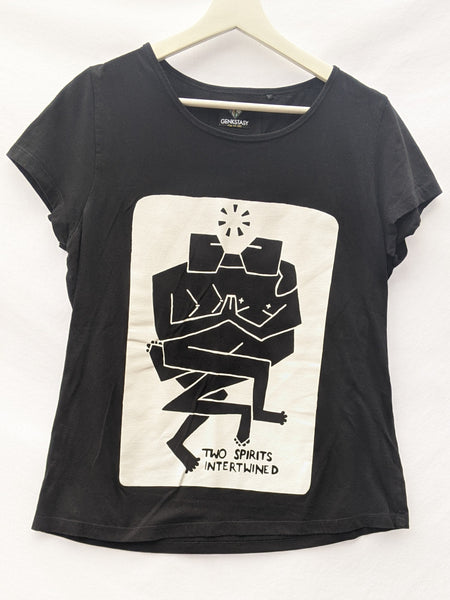 'TWO SPIRITS' STONE WASH TEE