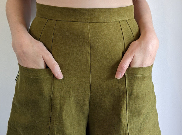 JEN PANT LINEN - Mid Weight - EUCALYPT