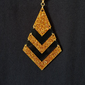 PYRAMIDE GOLD DIAMOND EARRINGS