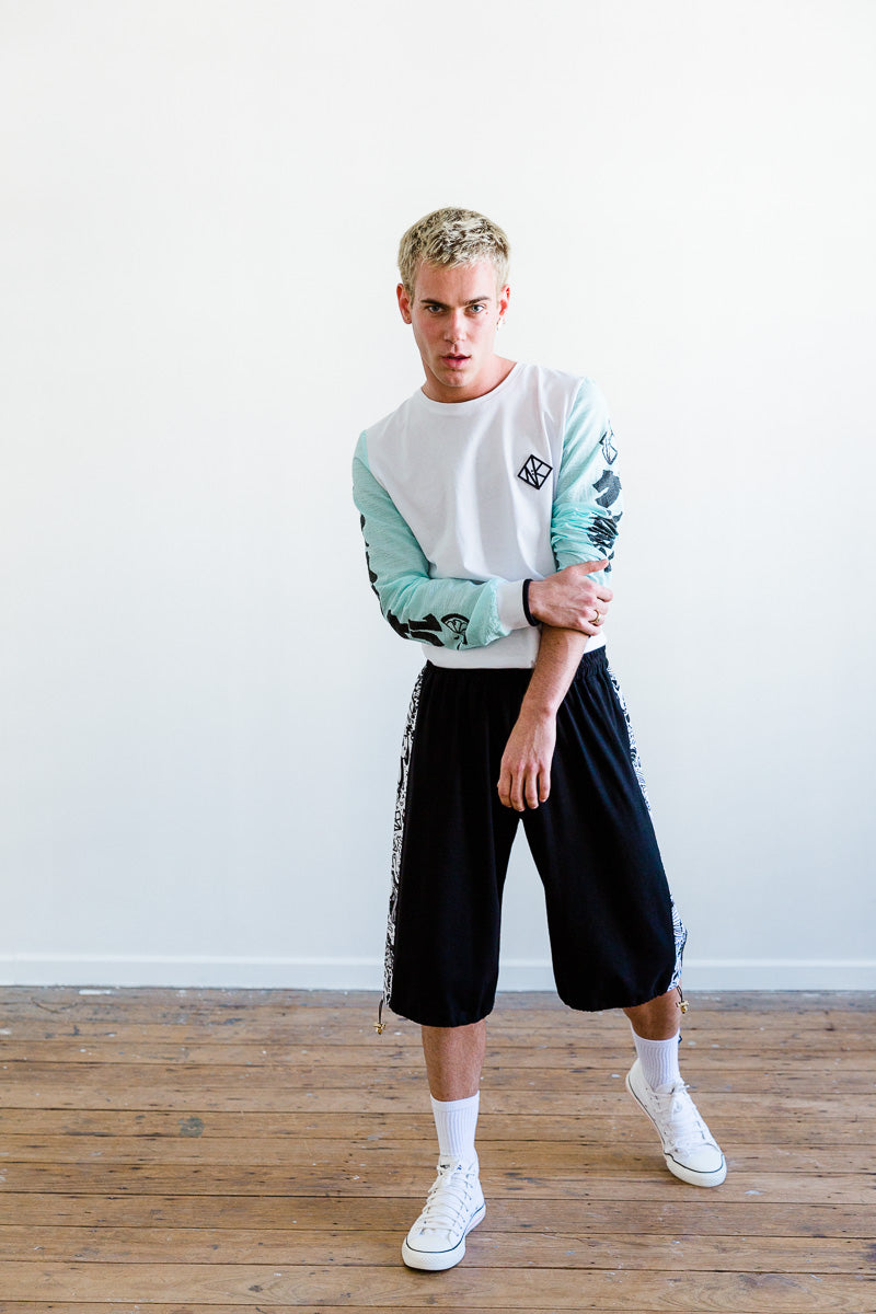 FRESH BOSS L/S T - GENKSTASY HAND PRINTED LONG SLEEVE T