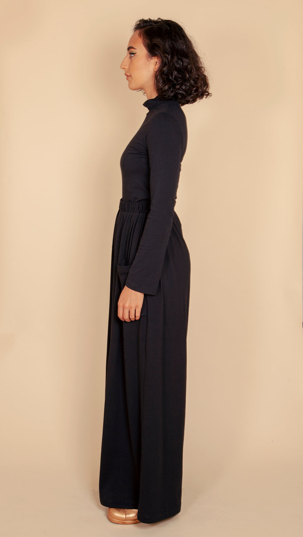 BLACK ORGANIC COTTON SKIVVY 150gsm