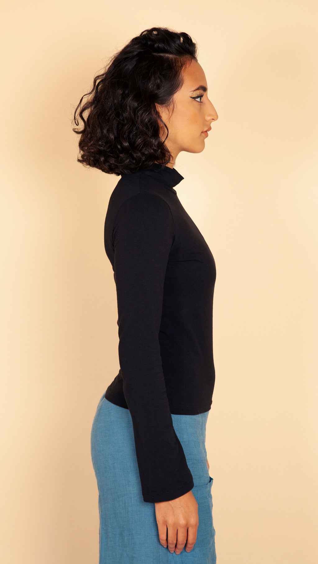 BLACK ORGANIC COTTON SKIVVY 150gsm