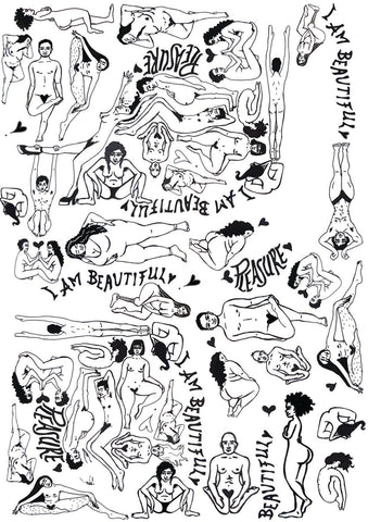 A4 COLOURING IN BEAUTIFUL BODIES PRINT