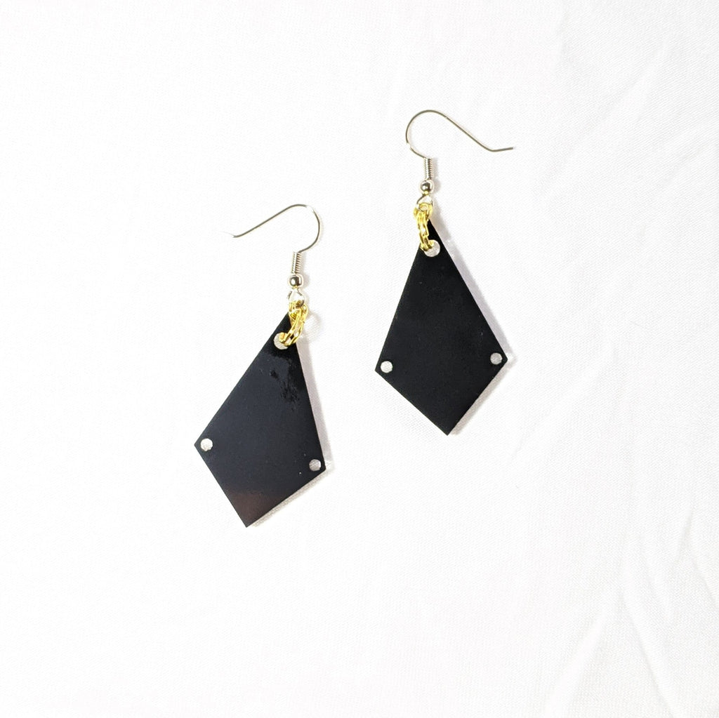 BLACK AND GOLD EARRINGS