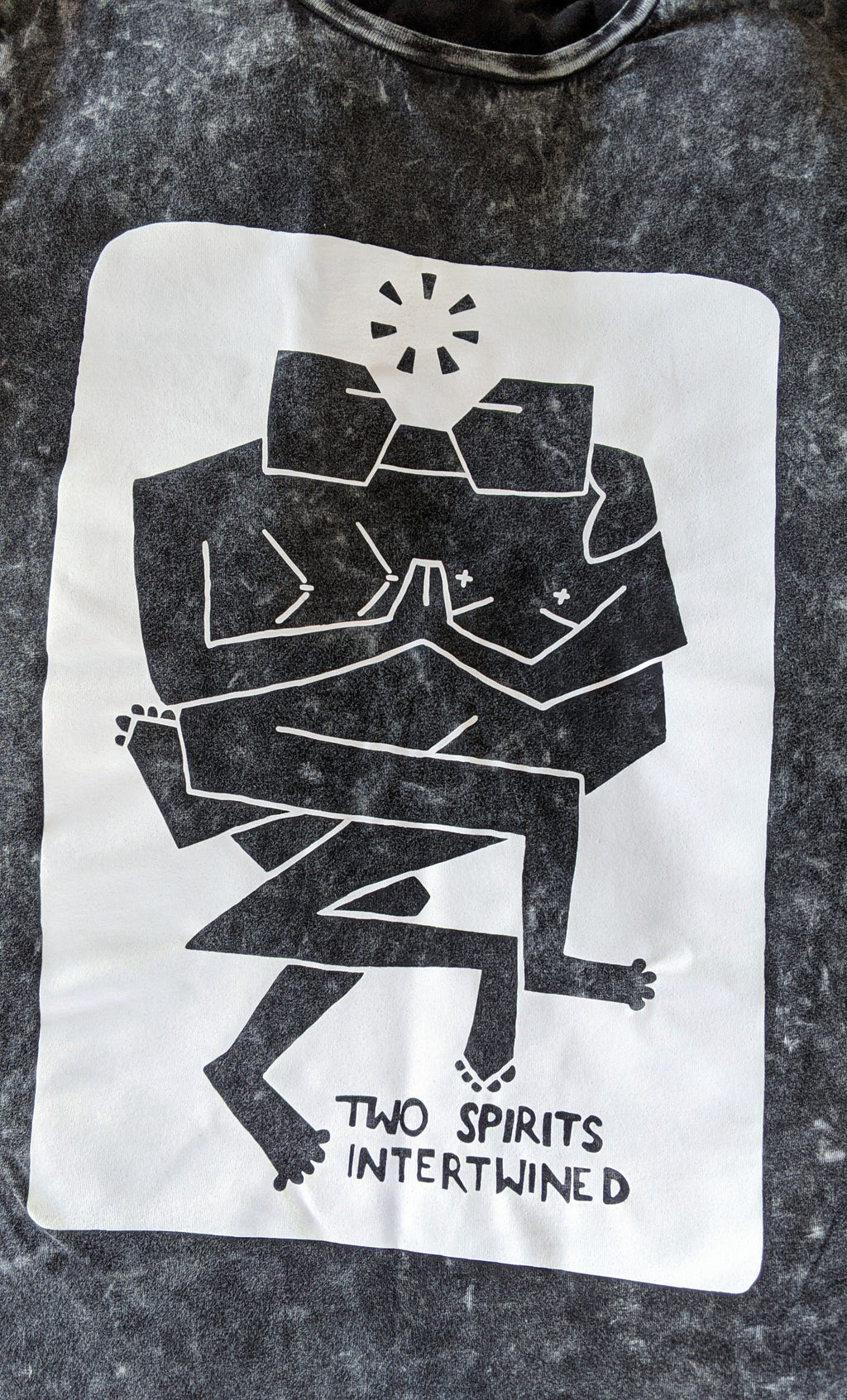 'TWO SPIRITS' STONE WASH TEE